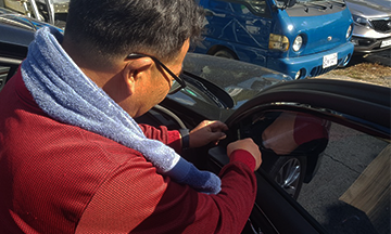 백미러 수리 작업03