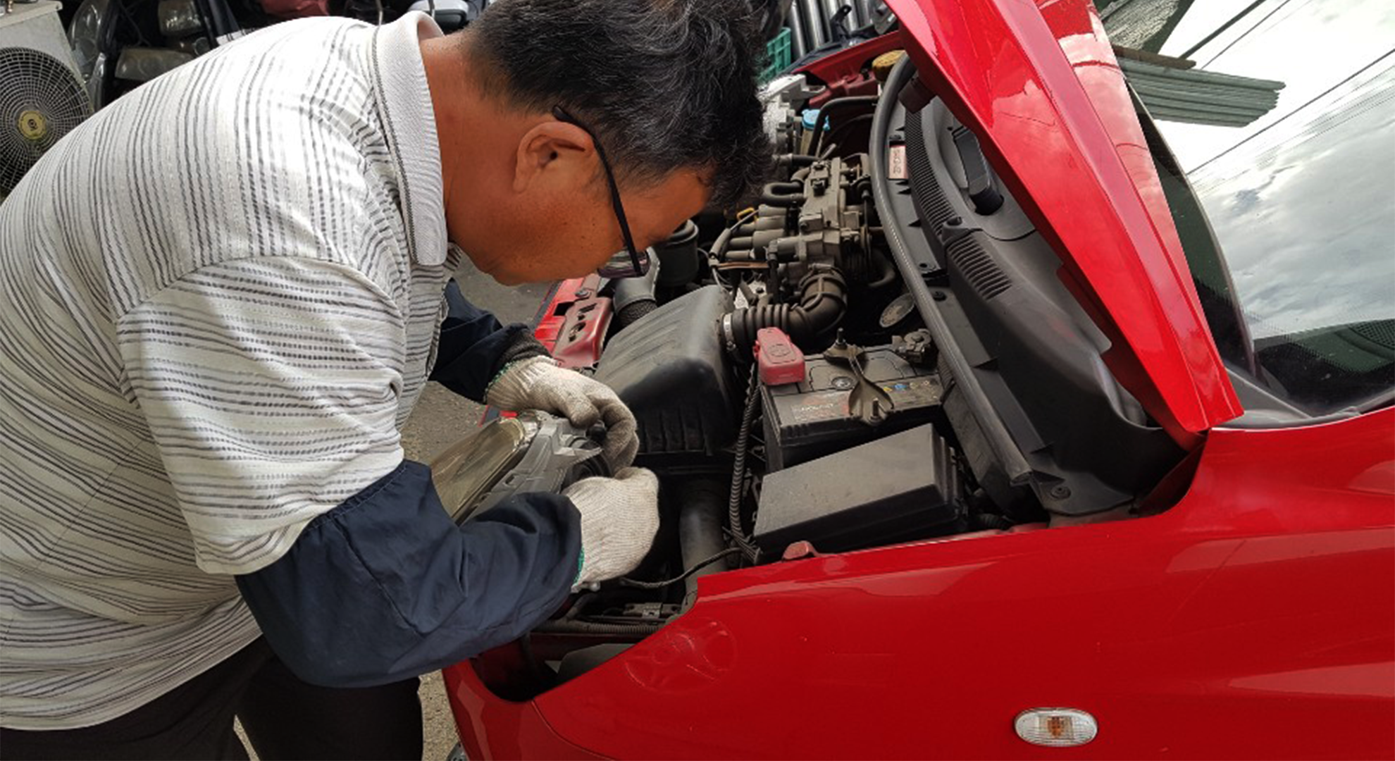 라이트 수리 작업01